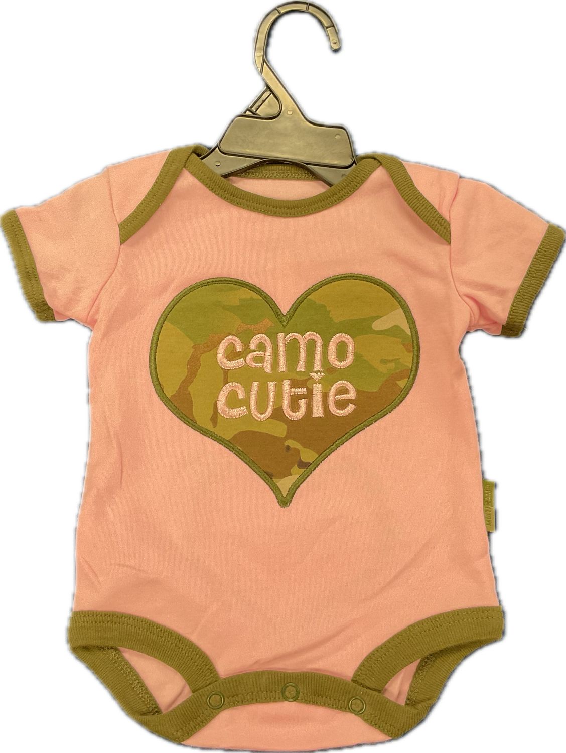 Infant Camo Cutie Multicam Heart Bodysuit, Color: PINK, Size: 0/3 MONTHS