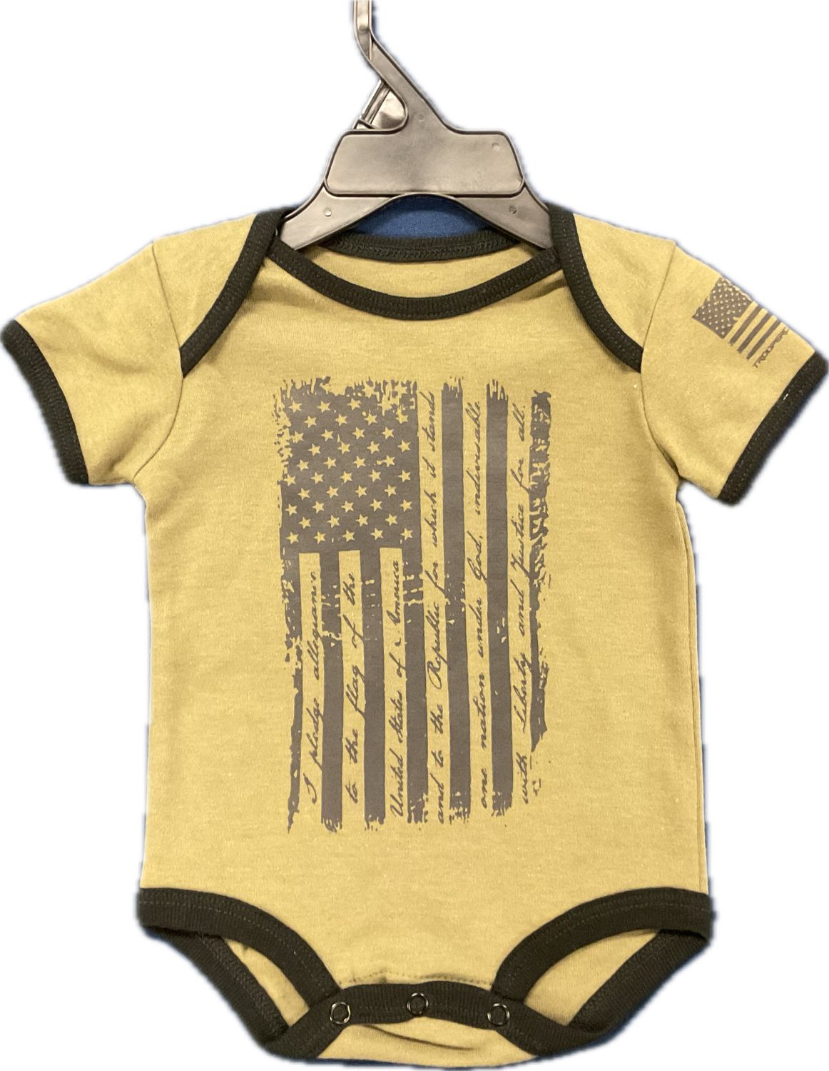 Infant Old Glory Bodysuit OD Green, Color: GREEN, Size: 0/3 MONTHS