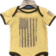 Infant Old Glory Bodysuit OD Green