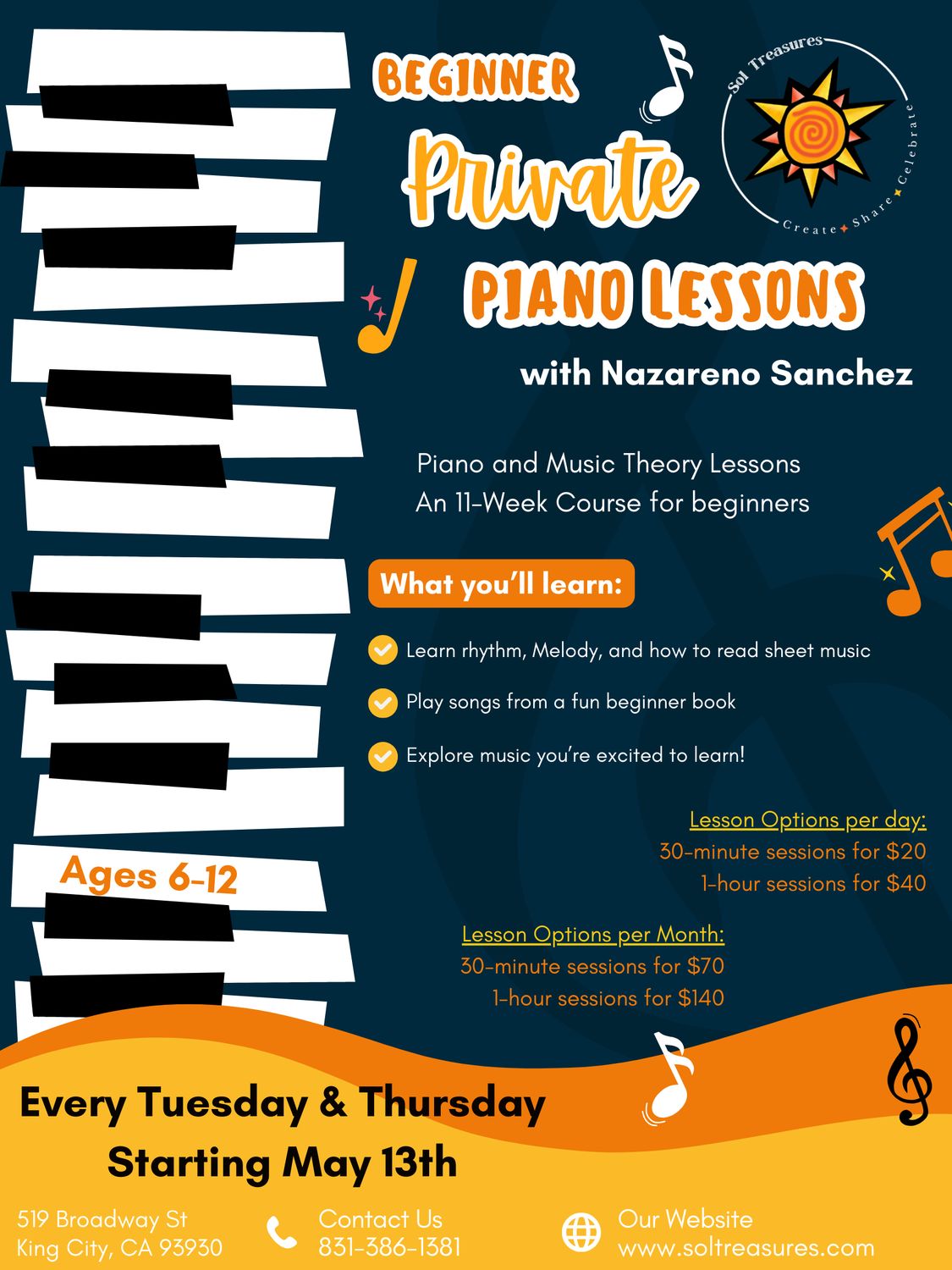 Beginner Private Piano Lessons
