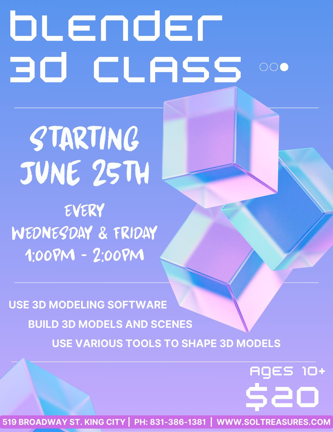 Blender 3D Class- Building Your Own Minecraft World