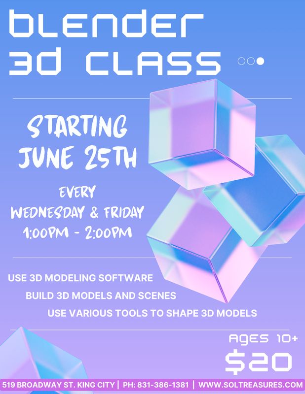 Blender 3D Class- Building Your Own Minecraft World