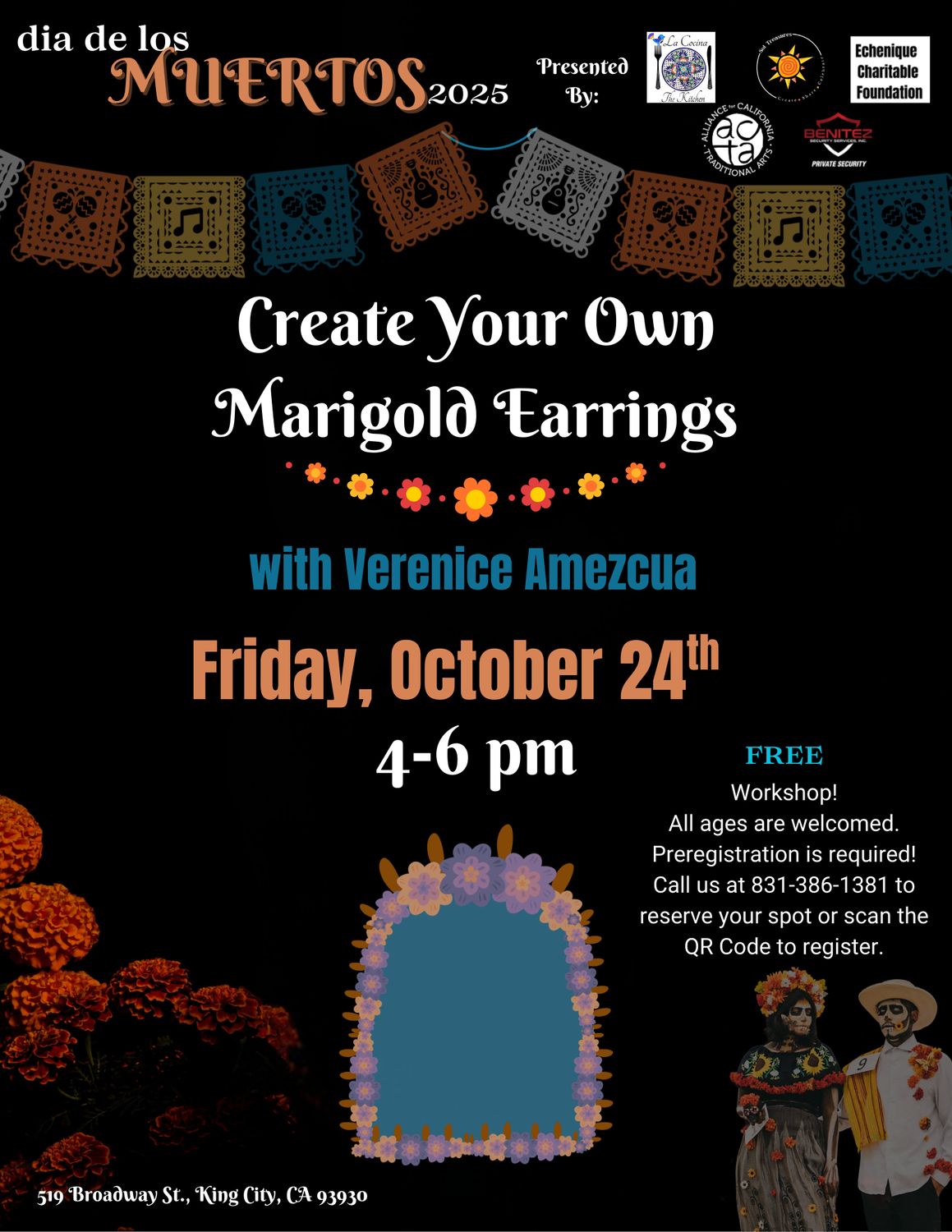 Create Your Own Marigold Earrings