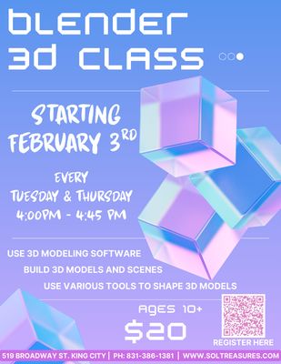 Blender 3D Class- Building Your Own Minecraft World