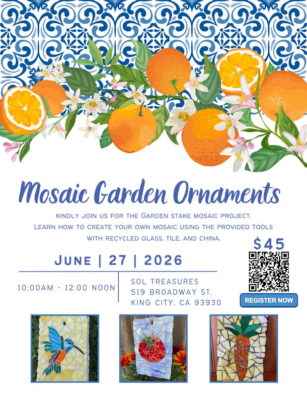 Mosaic Garden Ornaments Workshop Mosaic Garden Ornaments Workshop