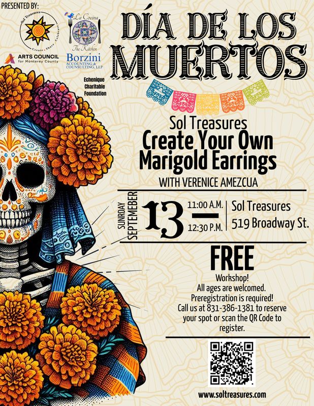 Create Your Own Marigold Earrings