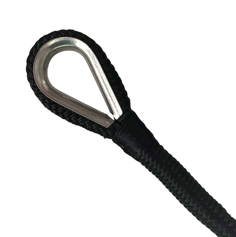 Cima da ormeggio nera impiombata con redancia inox