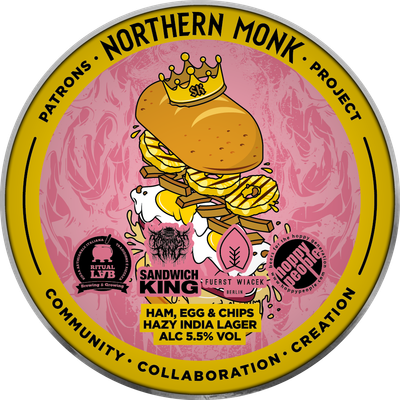 PP49 02 Sandwich King Ritual Lab Hoppy People Fuerst Wiacek Ham Eggs and Chips - Hazy Lager, 5.5%