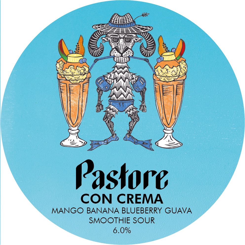 Con Crema Mango. Banana. Blueberry. Guava - Smoothie Sour, 6%