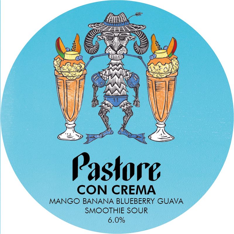 Con Crema Mango. Banana. Blueberry. Guava - Smoothie Sour, 6%
