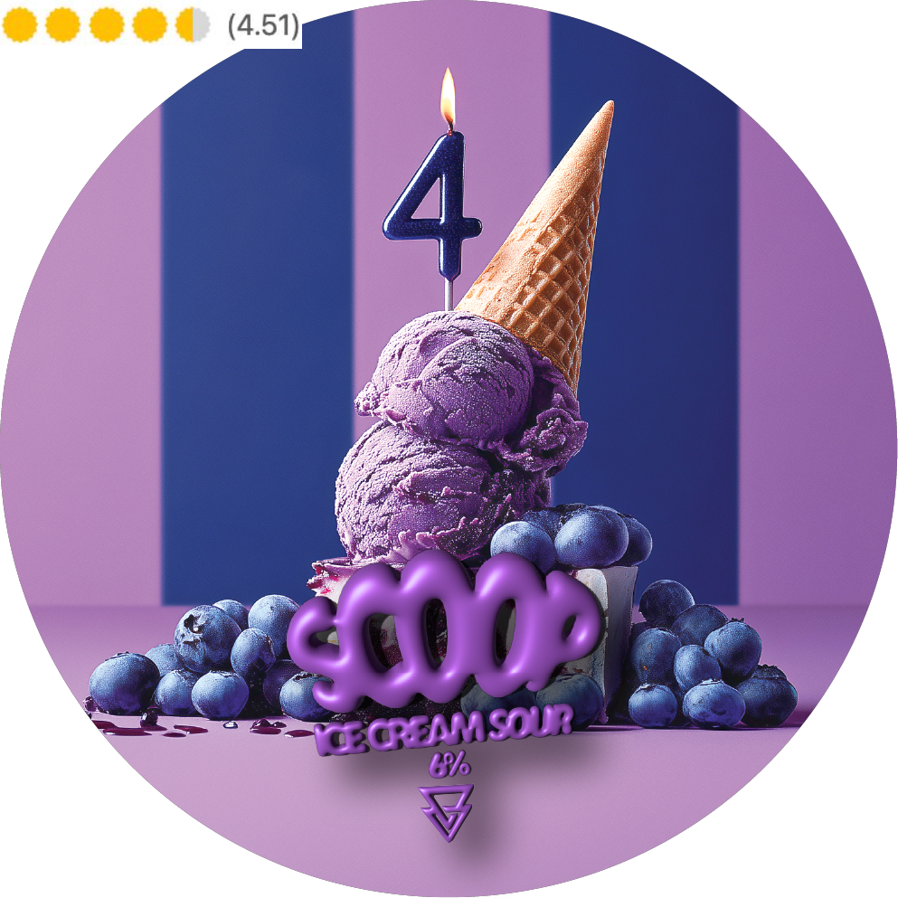 SCOOP Blueberry Birthday Cheesecake - Smoothie Sour, 6%