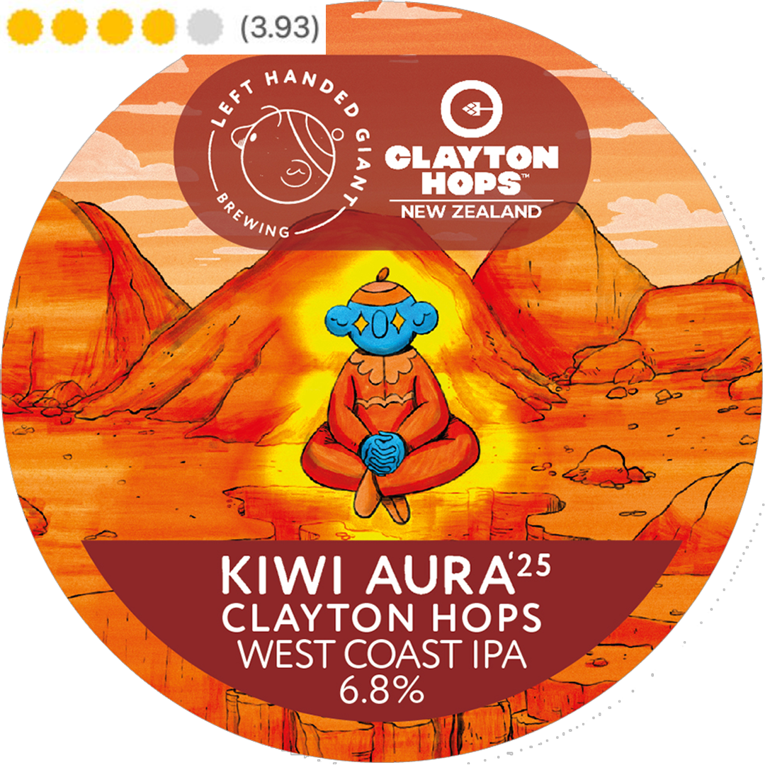 Kiwi Aura '25: Clayton Hops - West Coast IPA with CIP 014 &amp; Nelson Amplifire, 6.8%