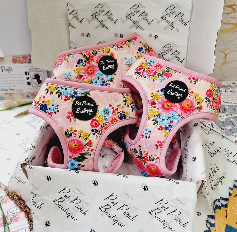 Pet Pooch Boutique Cottage Floral Dog Harness: Small & Medium