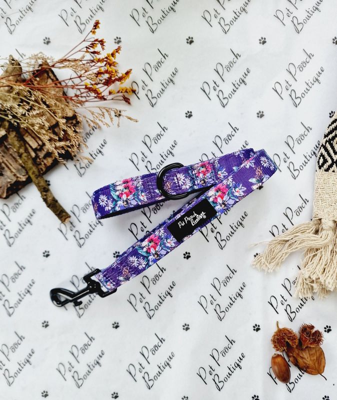 Pet Pooch Boutique Purple Country Cowgirl Dog Lead: 2cm wide by 152cm long