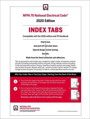 NFPA 70: National Electrical Code (NEC) Tabs, 2020 Edition