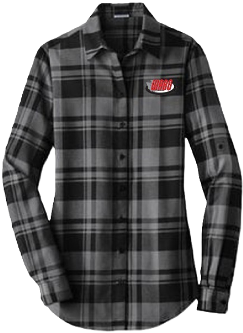 Port Authority Plaid Flannel (Grey) - Women's