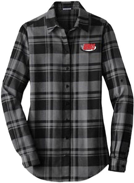 Port Authority Plaid Flannel (Grey) - Women's