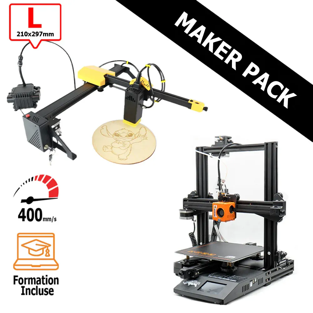 MAKER PACK D12 230 M2 PRO (couleur aux choix) + Yumi Laser L-A4 (ou L-A3)