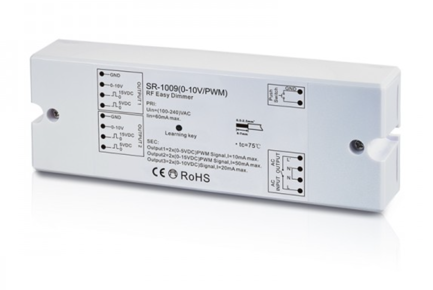 Récepteur 0-10V + PMW + PUSH DIM