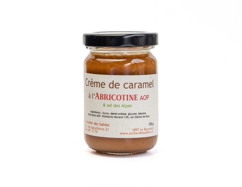 Crème de caramel à l'Abricotine AOP  100 g.