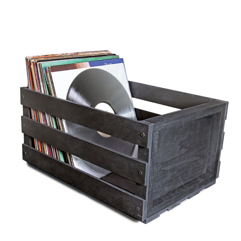 Ultralink  Record Storage Crate – Black