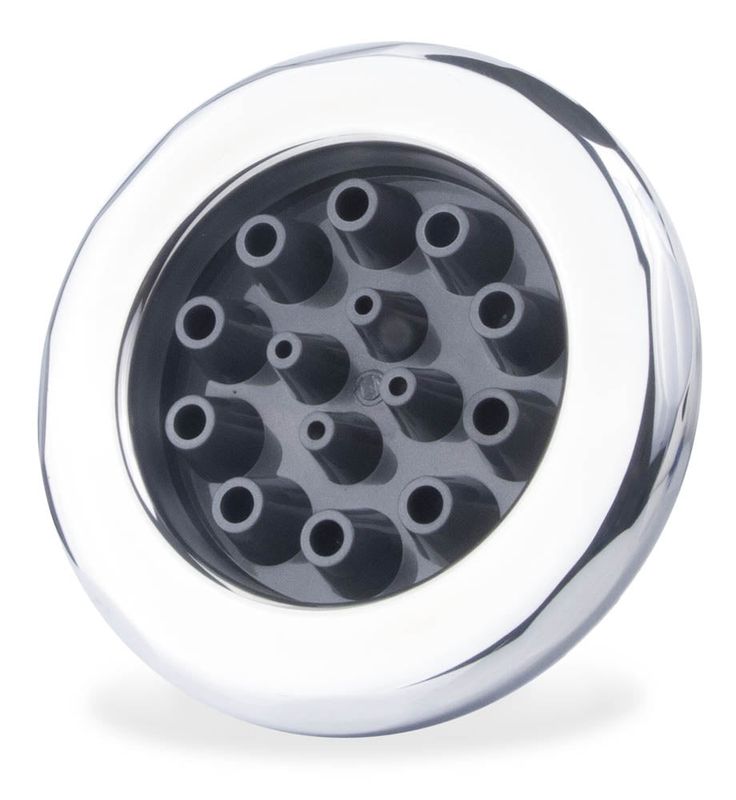 7in Spa Jet Internal (8 Scallop; Massage; Non Textured) SS/Graphite Gray **DISCONTINUED**