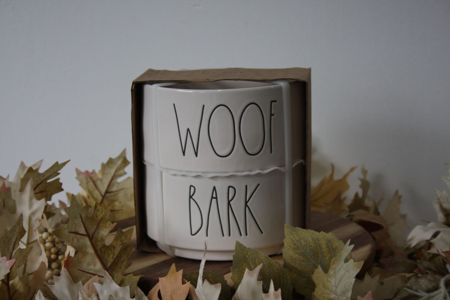 Set of 2 Dog Bowl &quot;WOOF BARK&quot;