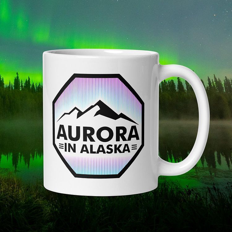 White glossy mug