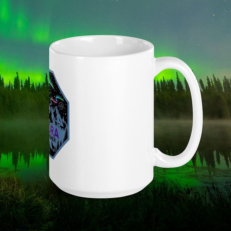 White glossy mug
