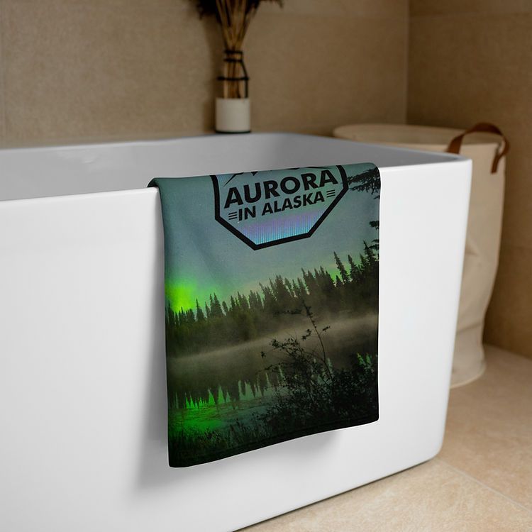Aurora Serenity Towel: Wrap Yourself in Hot Springs Bliss!