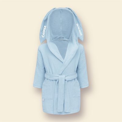 Gepersonaliseerde badjas blauw 3-4j