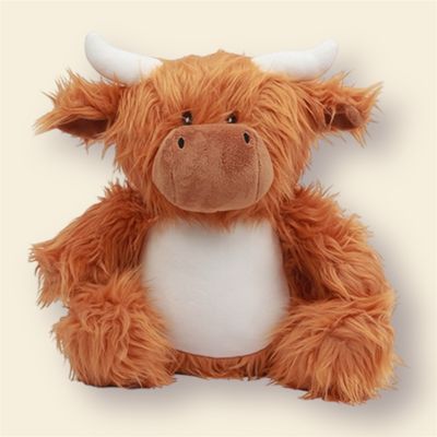 Knuffelbeer Highland Cow gepersonaliseerd