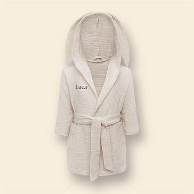Gepersonaliseerde badjas beige 3-4j