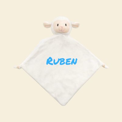 Lammetjes Knuffeldoek gepersonaliseerd