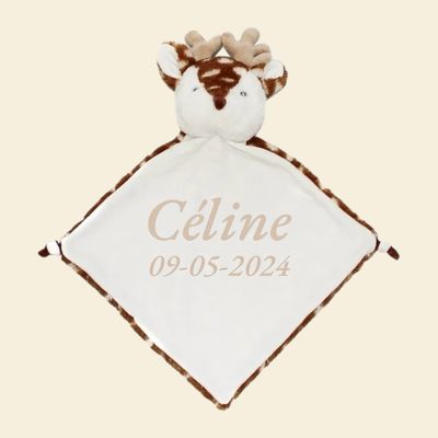 Rendier Knuffeldoek gepersonaliseerd
