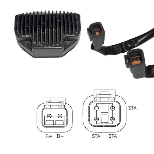 HARLEY DAVIDSON BLACK VOLTAGE REGULATOR 2006-2007 74631-06 38AMP