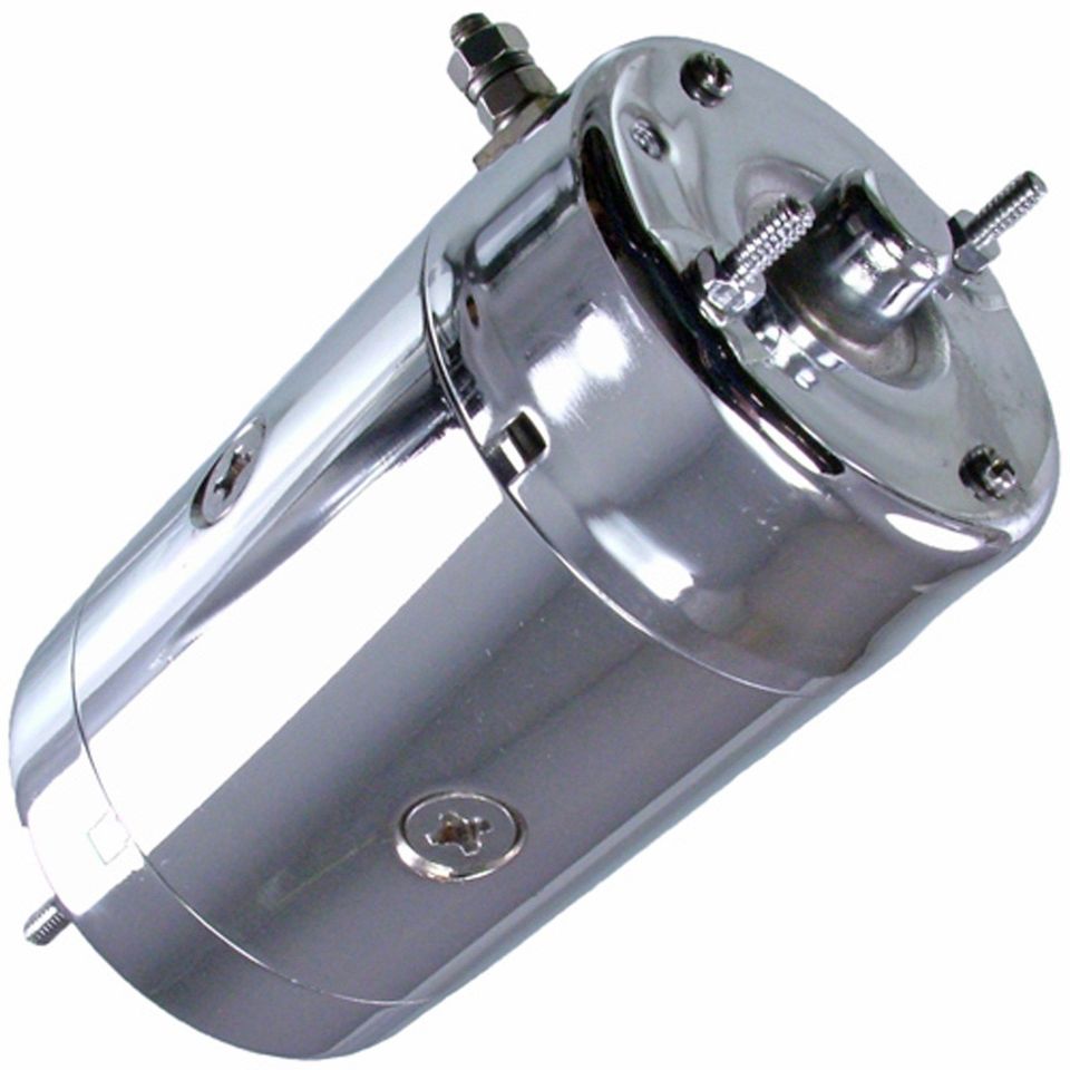 HARLEY DAVIDSON STARTER 1971-1990 31570-73 CHROME 3.25 INCH CASE 10 SPLINE 1.4KW