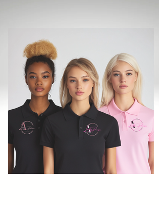 A&#39;lady Le Clothing Customizable 1 Logo 1-2 Color Womens Business Polo 3 Shirt Package  100% lanon