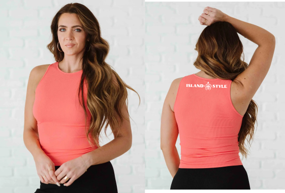 Practice Long Ribbed High Neck Comfort Tank Camillia