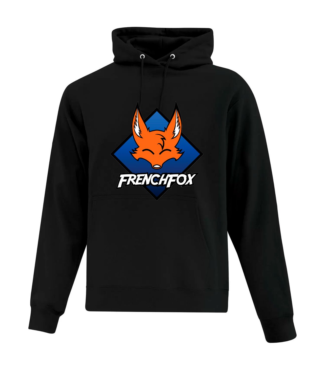 A Hoodie Twitch Frenchfox, Type: Logo Frenchfox, Couleur: Noir, Taille: S