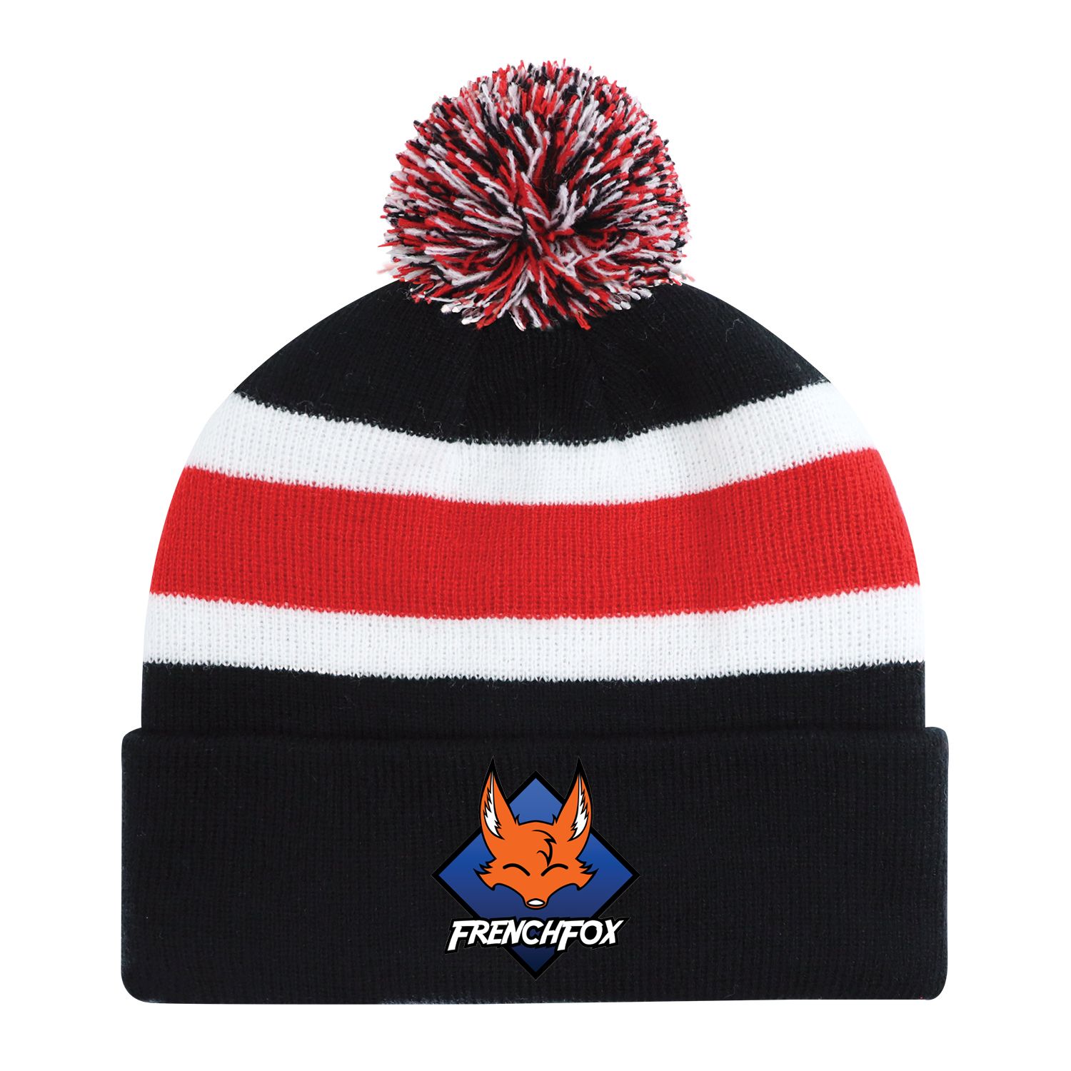 A Tuque Twitch Frenchfox Style 2, Couleur: Noir