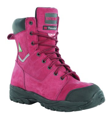 Bottes de travail Kingtread CSA Noires Isolées Sans Thinsulate 8 pouces avec Fermeture Éclair 30808 pour femme