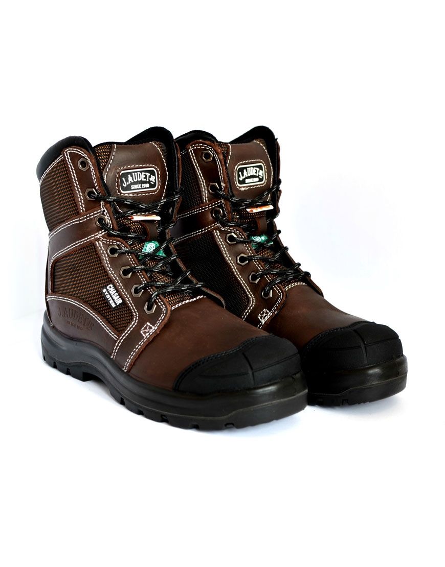 Bottes de travail J. Audet Jr Modèle M501 Légères Cuir et Cordura 8 pouces