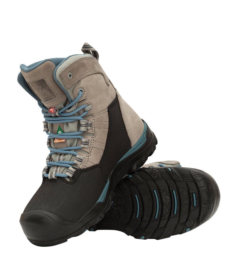 **SOLDE**Bottes de travail Pilote et Filles PF624 isolée, membrane imperméable, sans métal, Couleur: Gris, Taille: 10