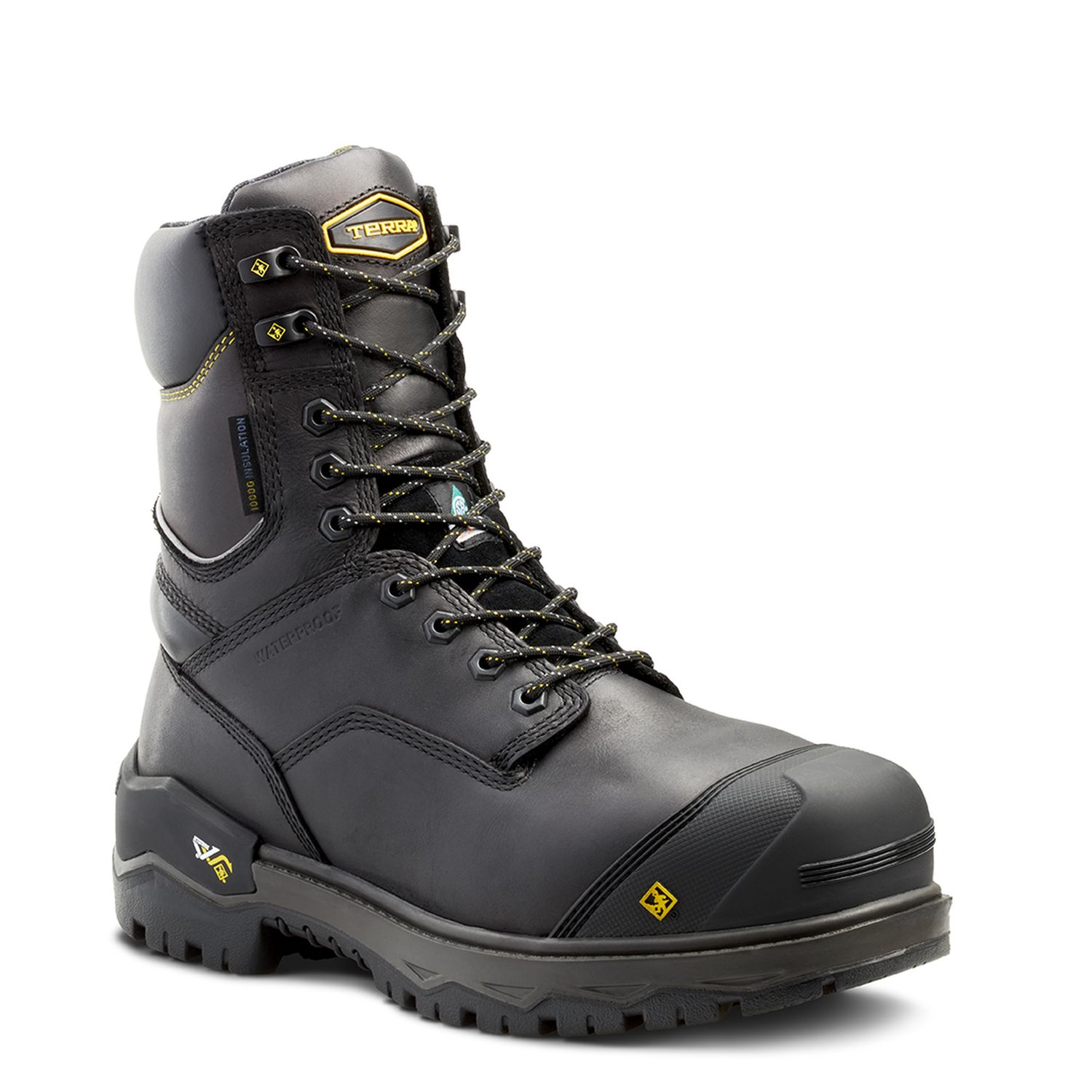*Solde* Special Bottes de travail Terra 4TAX Imperméable, Couleur: Noir, Taille: 10