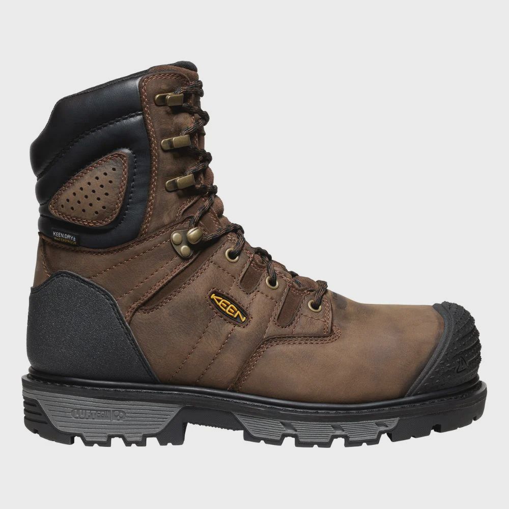 *Solde* Bottes KEEN1028289  Camden 8" Impermeables 600g Embout Carbone, Couleur: Brun, Taille: 10