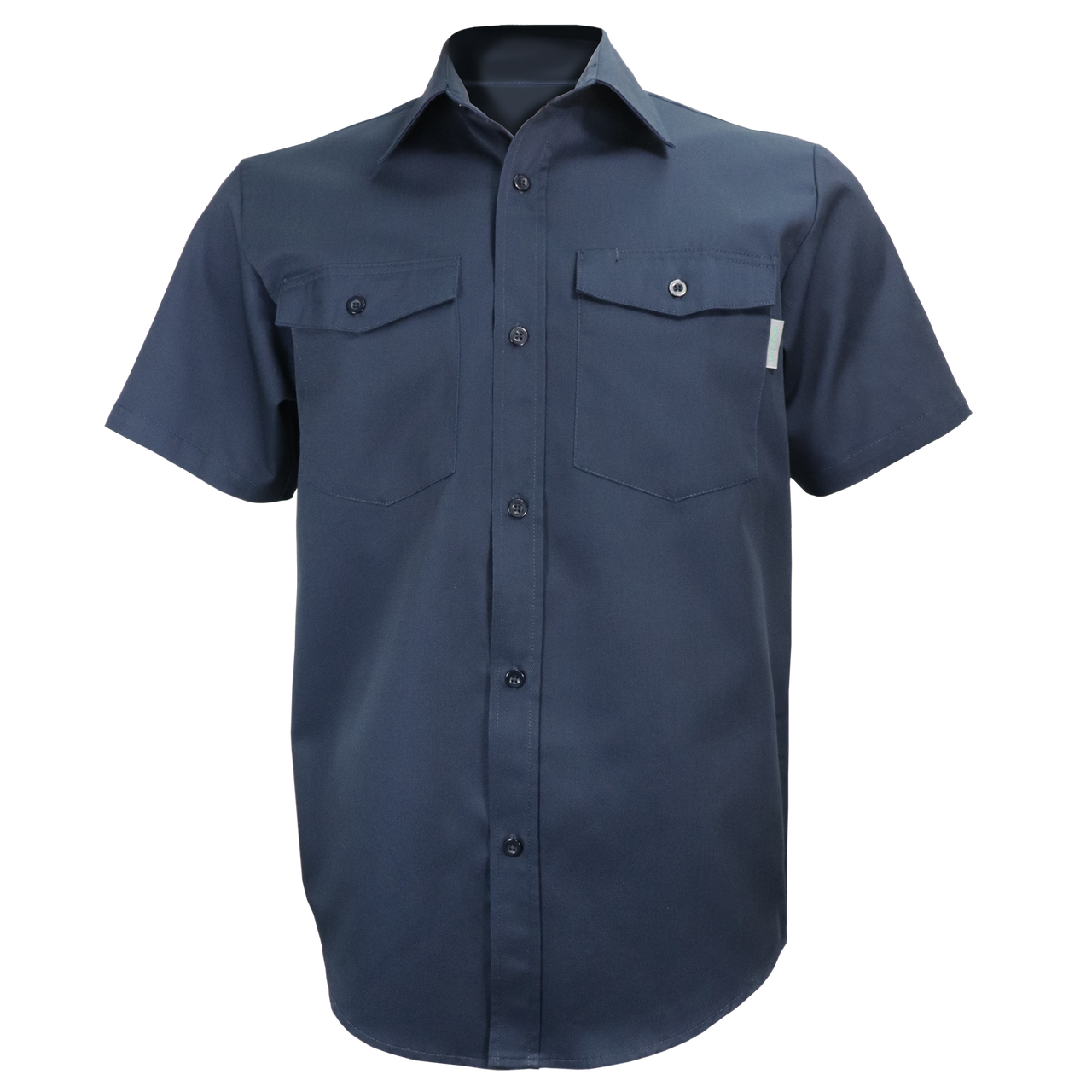 CHEMISE GATTS 650 MANCHE COURTE BOUTONS twill 5,5 oz, Couleur: Marine, Taille: M