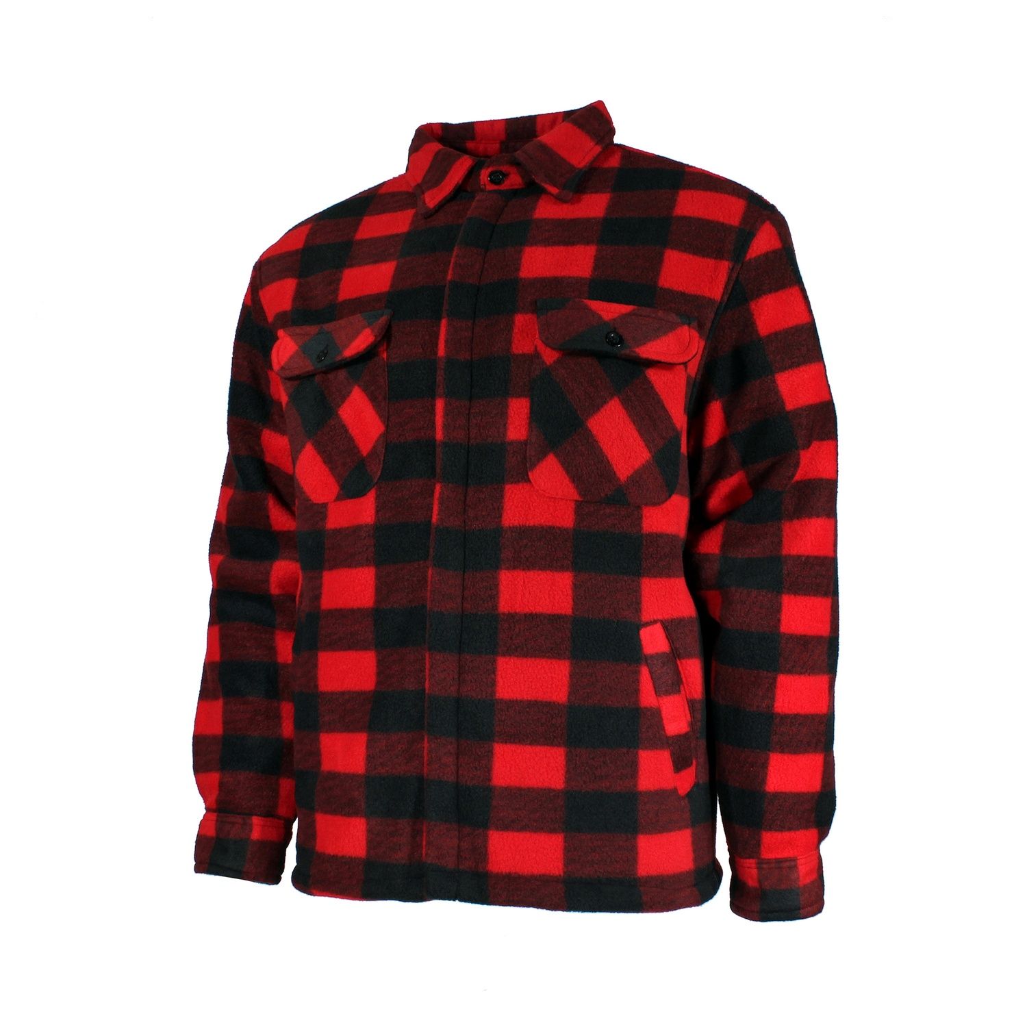 *Solde* Chemise doublé Ganka T2523O Doublure Polar, Couleur: Rouge, Taille: 2XL