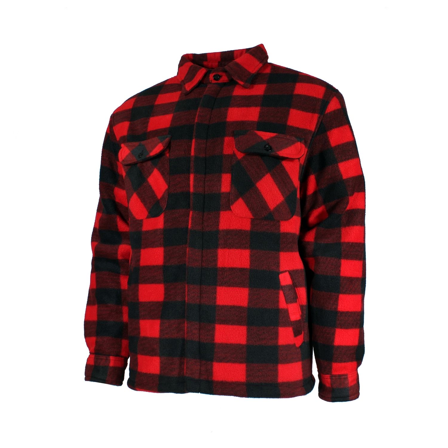 *Solde* Chemise doublé GKS 2523 Doublure Polar, Couleur: Rouge, Taille: 2XL
