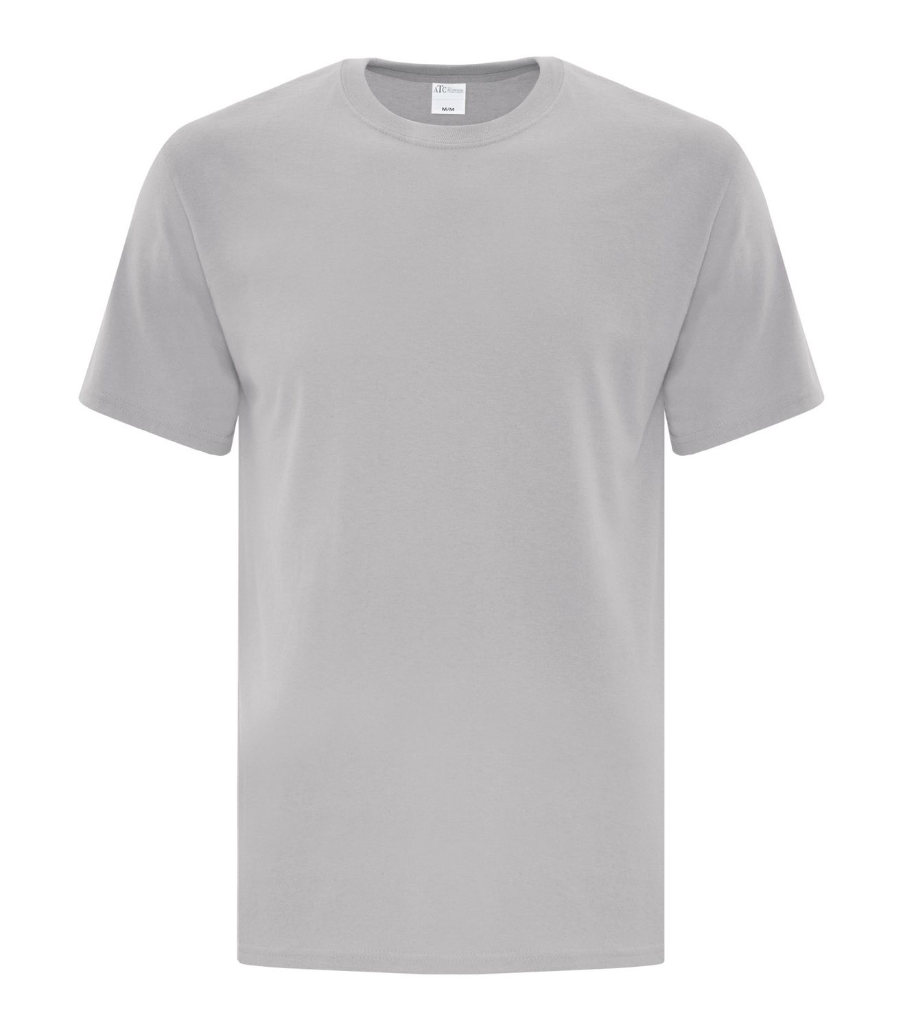 T-shirt ATC™ ATC1000 100% coton, Couleur: Argent, Taille: S